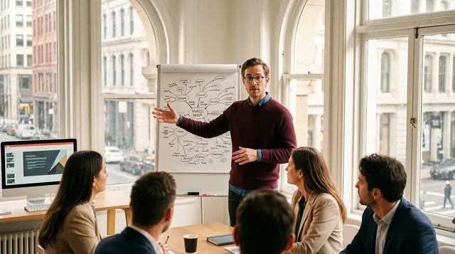 presentation, workshop, strategy, leadership, business, meeting, flipchart, planning, professional, office, brainstorming, teamwork, communication, diagram, explanation, startup, corporate, training, collaboration, career, ai generated. What a serious marketing attribution checklist covers