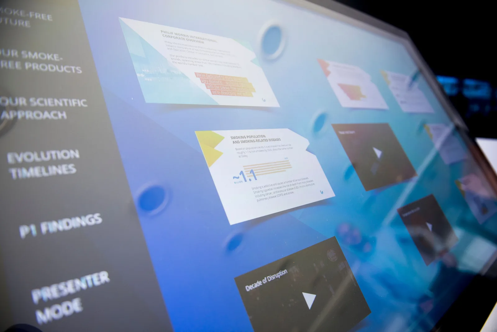 Close-up of a digital touchscreen displaying various data and graphics. Web analytics for marketers: the parts worth your attention